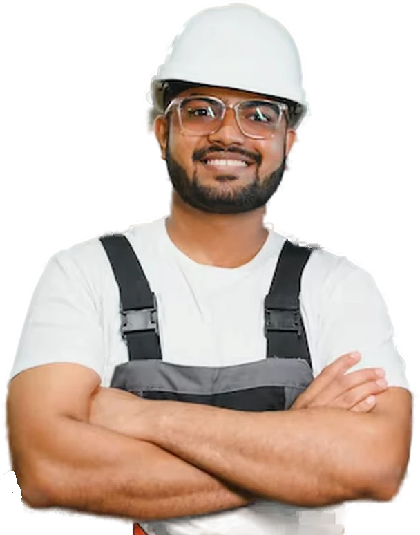 TMG network provider, arms crossed, smiling