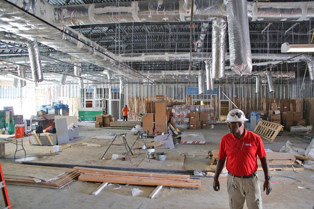 Site walkthrough of a commercial build-out